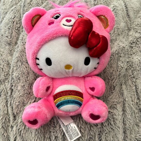 Care Bears Unlock The Magic 8" Hello Kitty & Friends Cheer Care Bear Plush #R - Picture 1 of 5